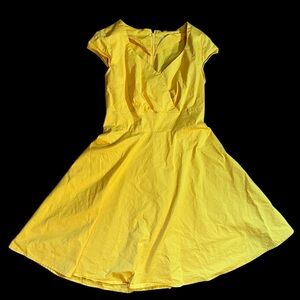 Yellow Cap Sleeve Dress